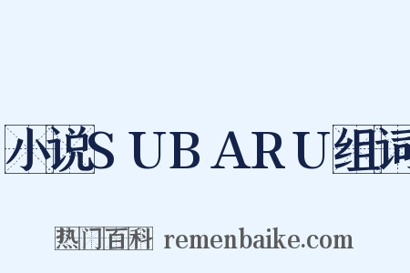 小说SUBARU组词是什么意思的图片